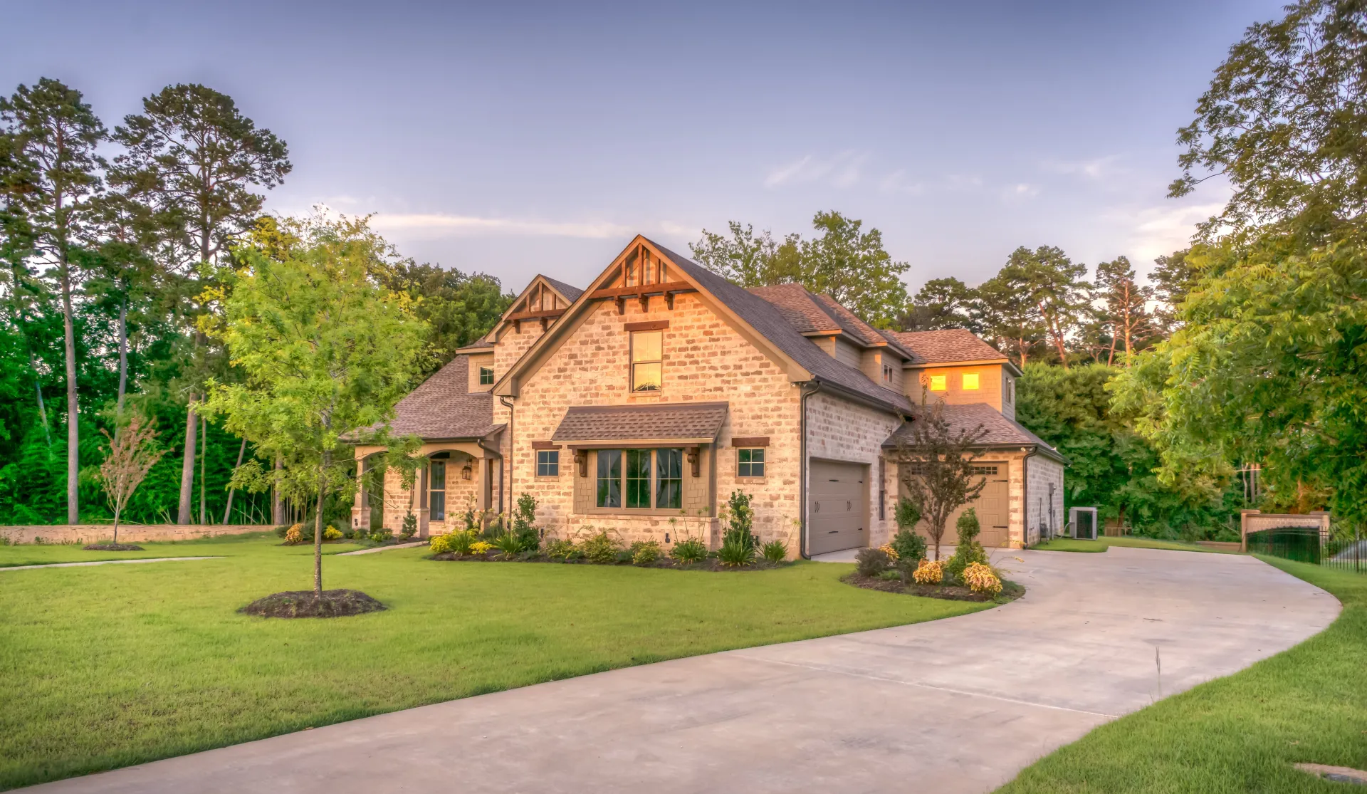 Beige Bungalow House