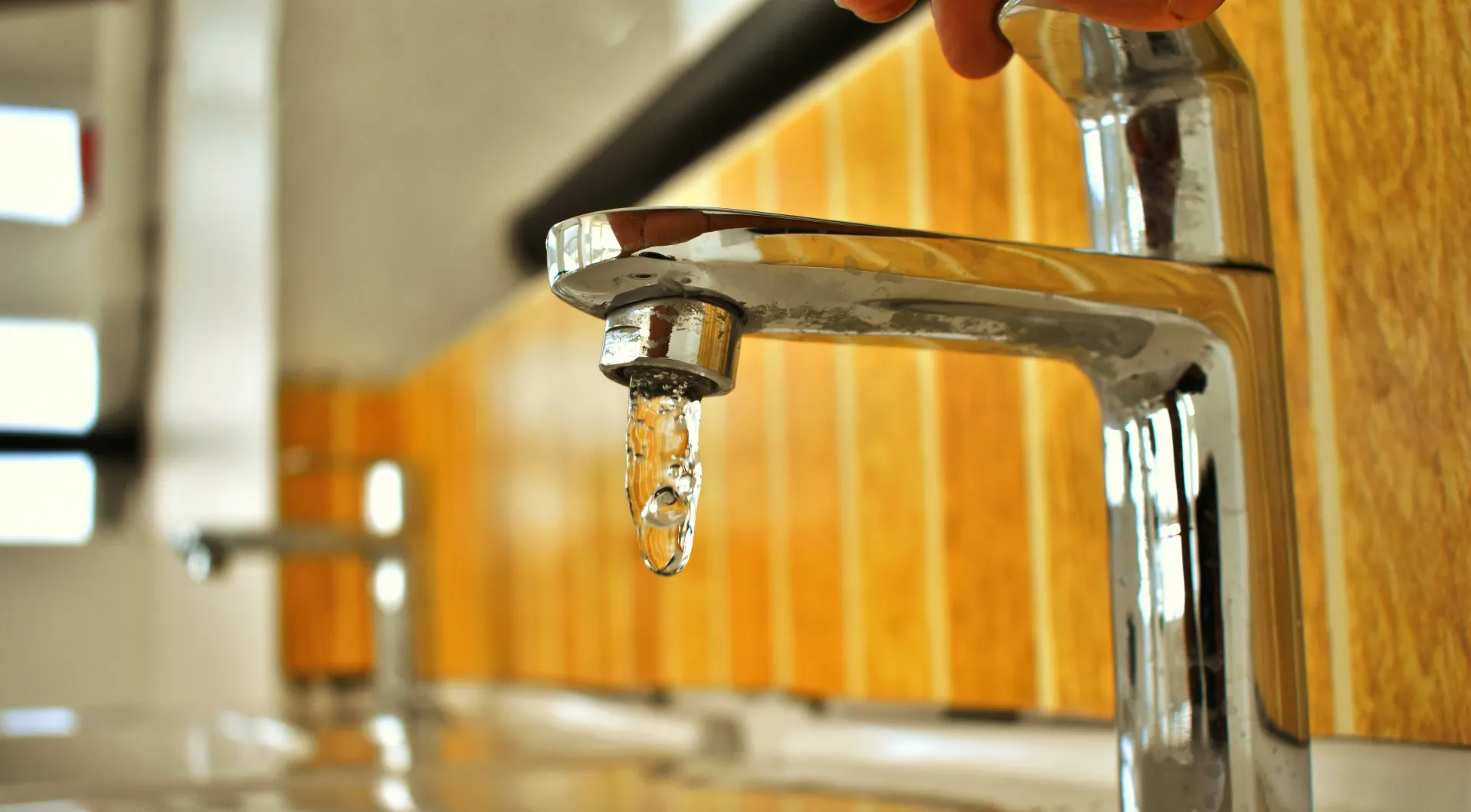Silver Lever Handle Faucet