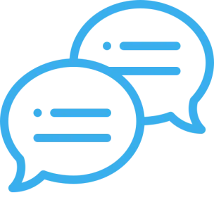 Speech bubbles to signify conversation