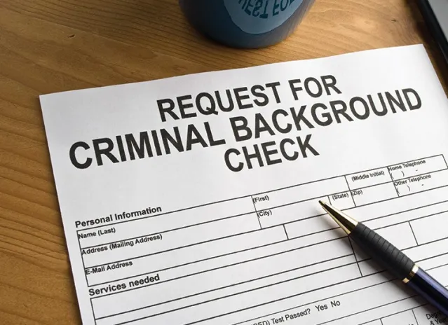 Request for Criminal Background Check at Mobile Diagnostic Laboratory.