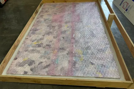 Custom crate for framed artwork transport