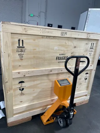 Industrial equipment crating and packaging services