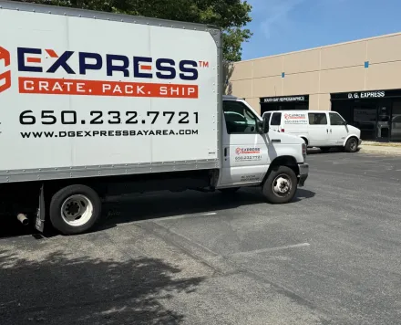 DG Express sign for their office located in the Silicon Valley at 1370 Tully Rd San Jose, CA 95122 Suite 503