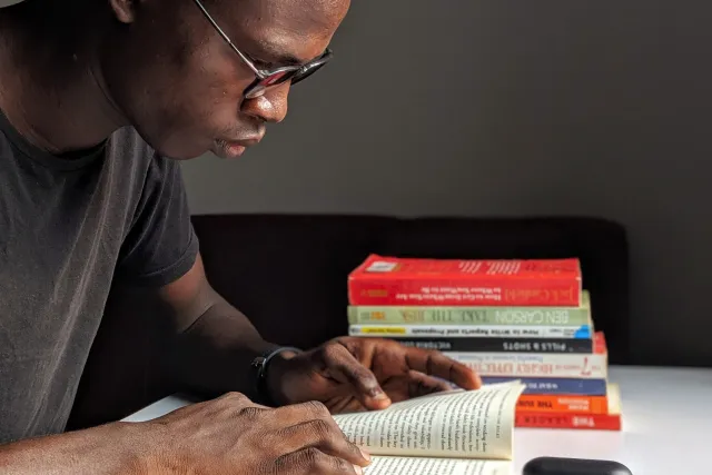 Man Reading A Book