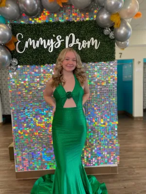 Sexy strapless bustier corsette top fitted skirt homecoming dress jessica angel blue jersey made in USA back view