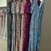 beautiful cold shoulder alex Evenings dress in 6 colors to buy off the rack near you