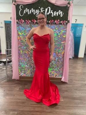 Sexy strapless bustier corsette top fitted skirt homecoming dress jessica angel blue jersey made in USA
