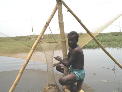 Jabed received equipment to fish for a living.