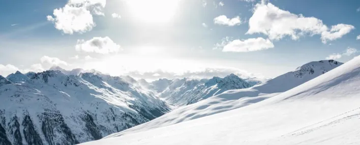 Two Man Hiking on Snow Mountain