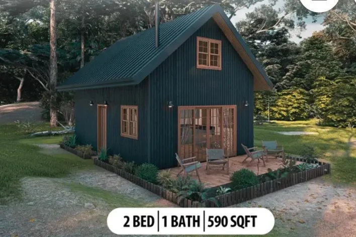 An illustration of a modular home