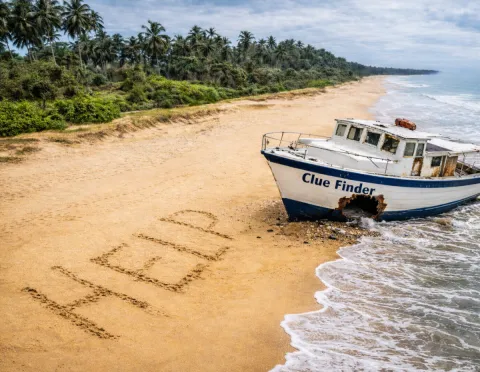 Escape to Castaway Island, an immersive island-themed escape room at Clueless Escape Rooms in Ann Arbor.