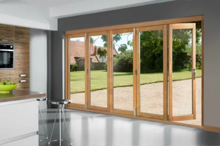Michigan folding door systems and glass window walls as seen on TV or in cafes and restaurants