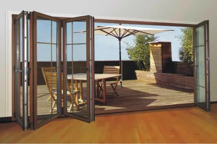 Many sliding or folding accordion door designs available from Michigan Folding Doors - unique to your design aestetic