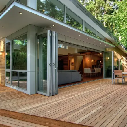 Michigan Folding Doors designs glass interior wall dividers and exterior building walls, bespoke to clients' requirement