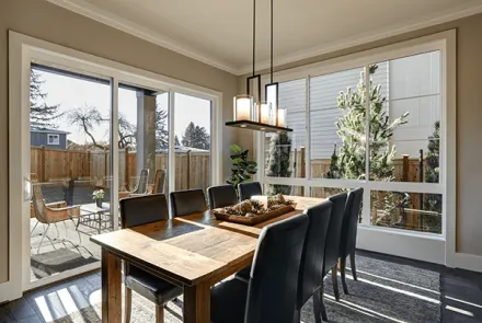 Everyone likes a room with a view and a table by the window so a room without walls on a nice day is a thrill-Michigan!