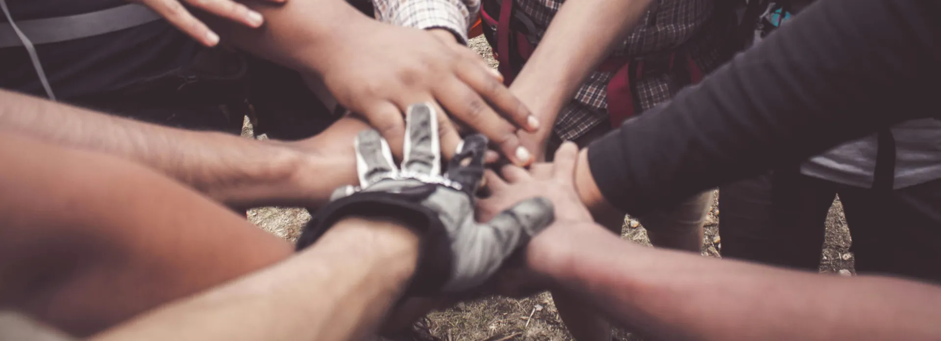 People Doing Group Hand Cheer