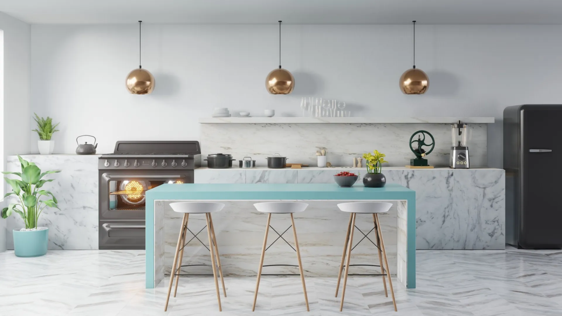 a modern kitchen