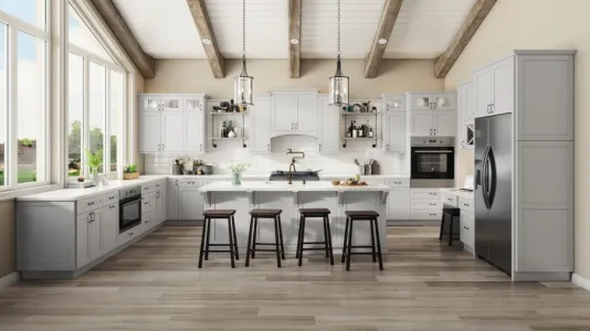 a modern kitchen remodeled by Design Stop in Boynton Beach