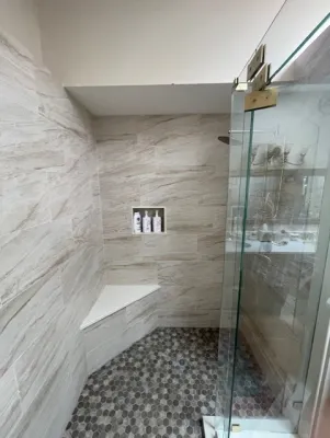 a walk in shower