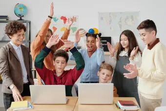 A Children Clapping Together