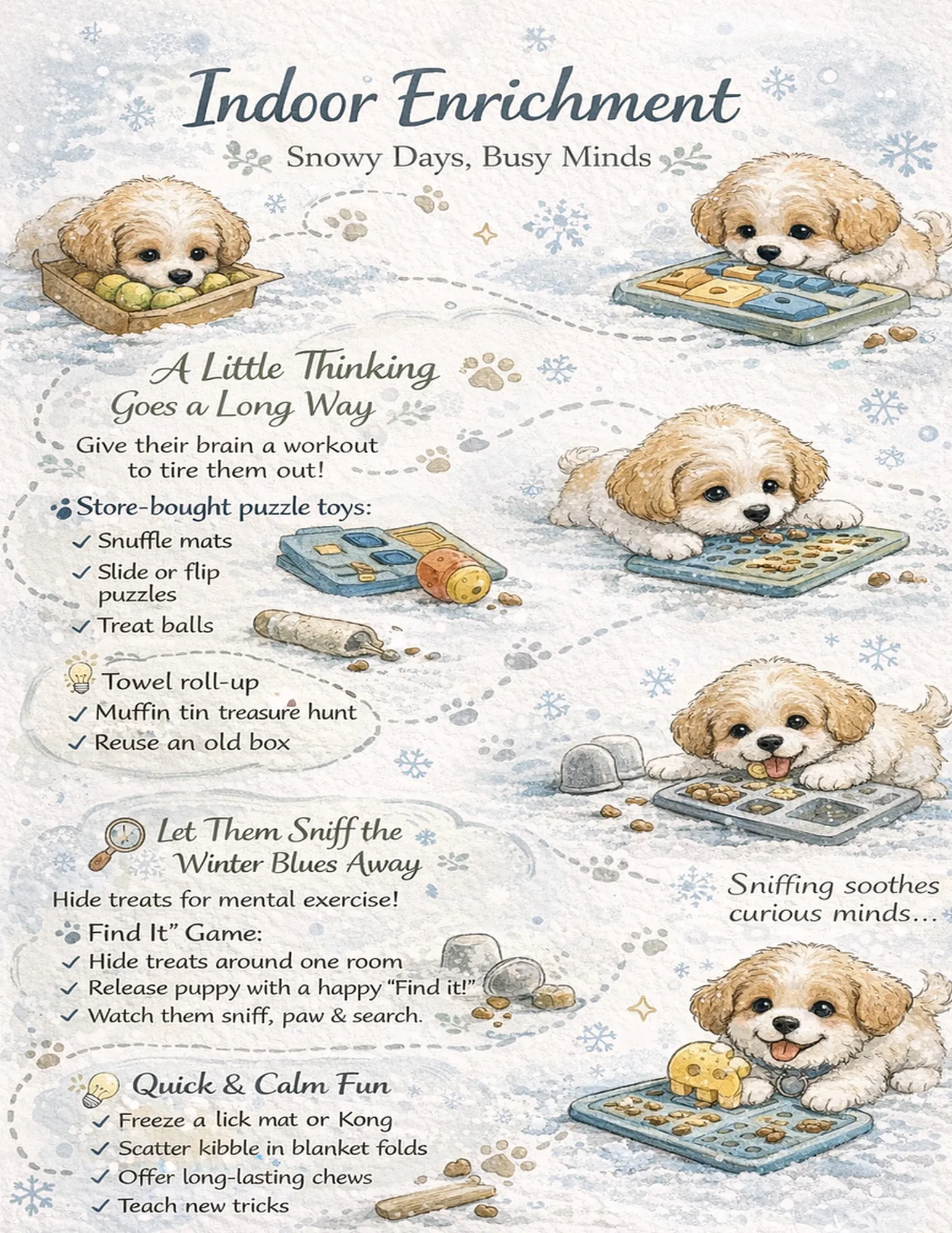 indoor dog enrichment activities for snow days