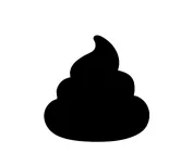 Black dog poop meaning