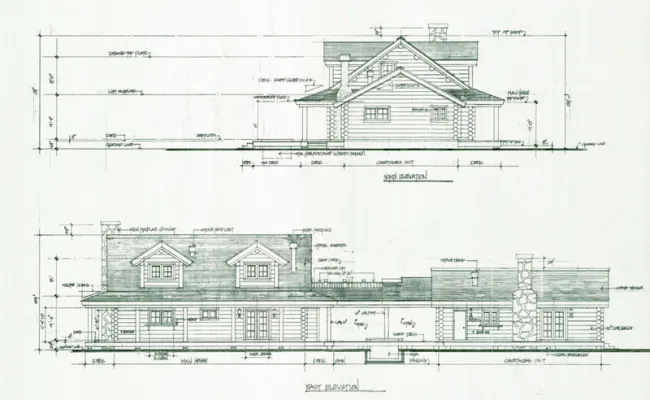 Two-story proposed log home with horse stable & tack room on level lot in Victor, ID near Jackson Hole, WY
