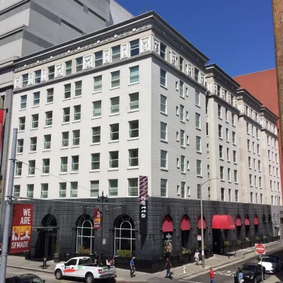 55 Fifth Street photo after seismic rehab. Currently the building is operating as a 262-room hotel with dining & bar.