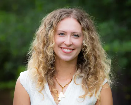 Portrait of student volunteer, Marleigh Brown, at Divine Speech and Swallowing Solutions in Gainesville, Florida.