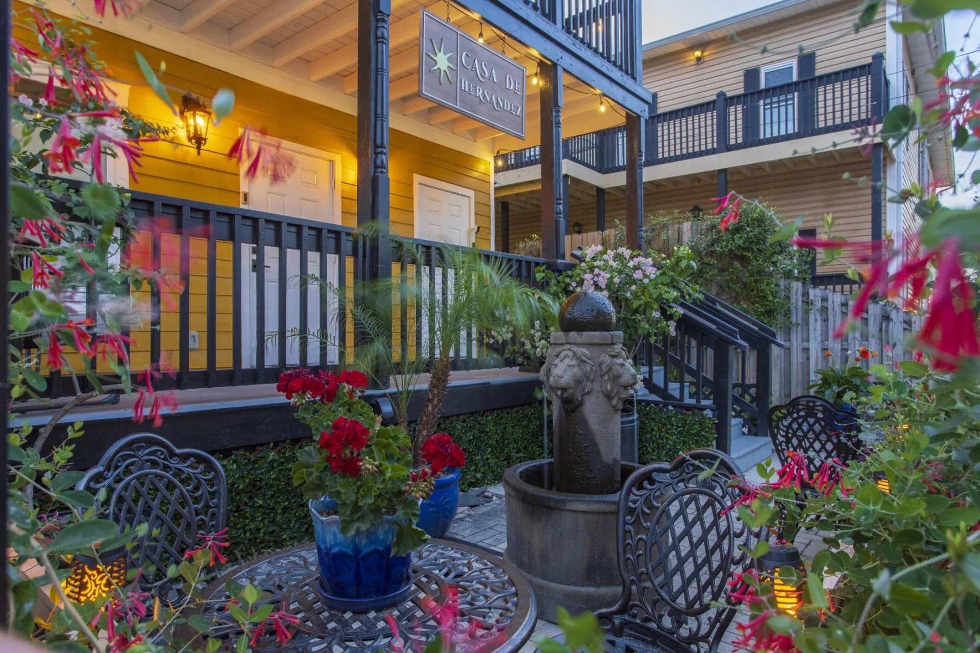 Exterior of Casa de Teo Boutique Inn in downtown St. Augustine Historic District