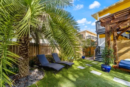 Peaceful courtyard with fountain at Casa de Teo Boutique Inn in St. Augustine Historic District