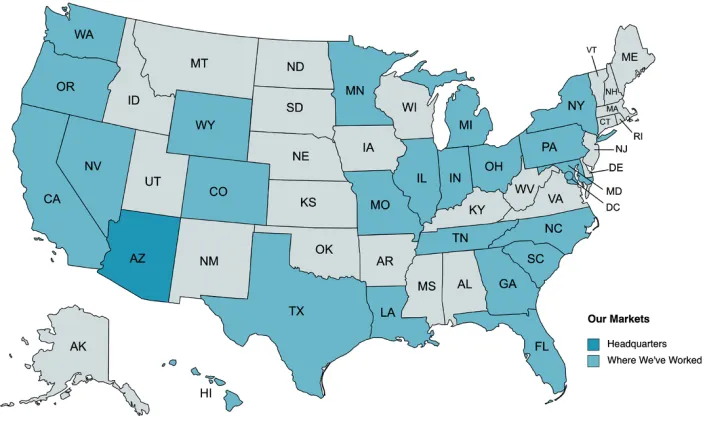Map of the trade shows Behind The Scenes Productions have designed for