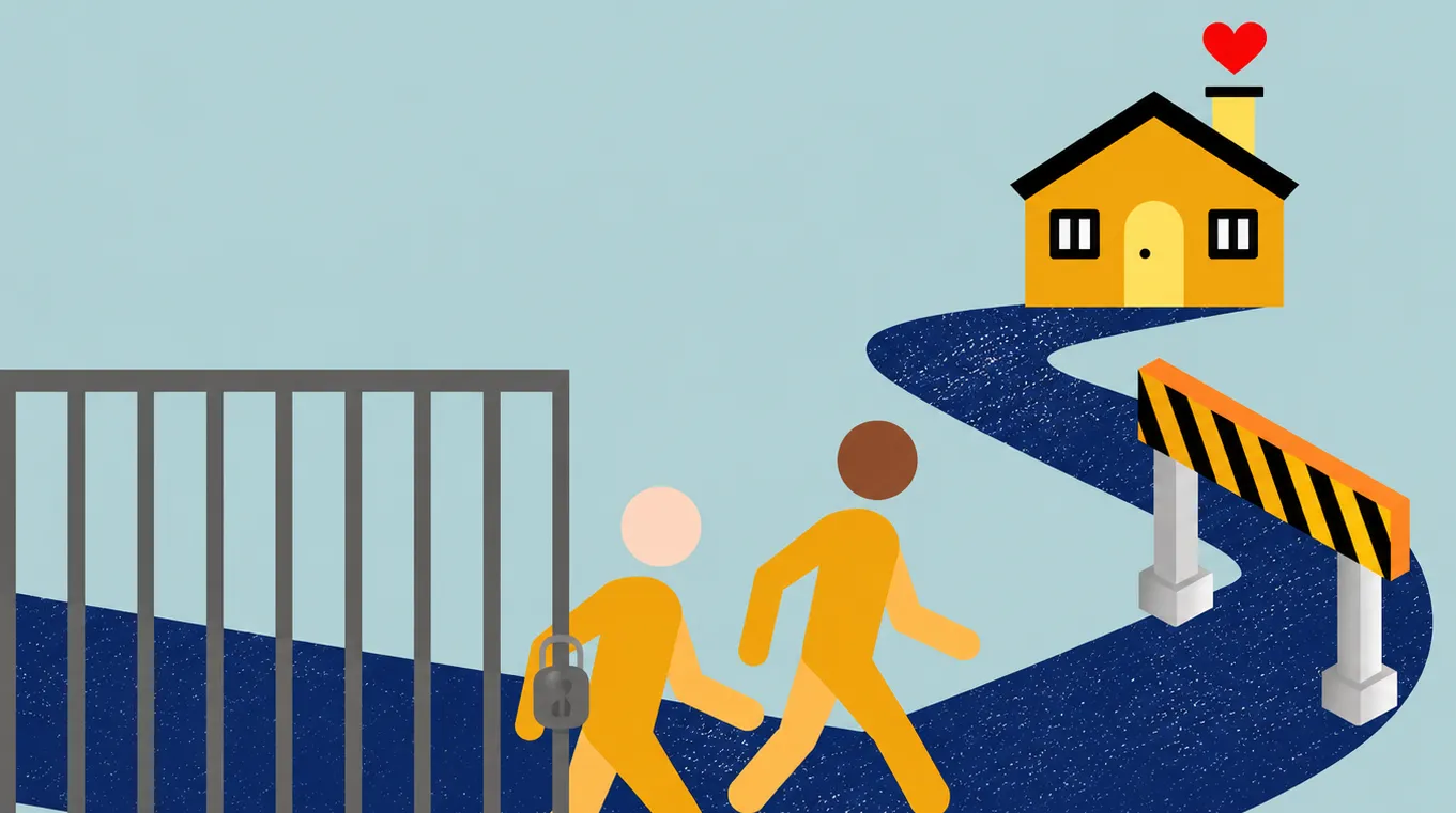 a man or women retry to community from prison