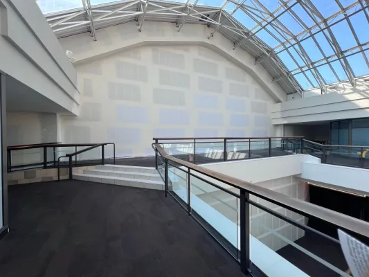 Elegant indoor space featuring modern architecture and a skylight in Portland, OR.