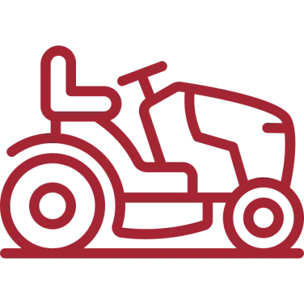 mower on