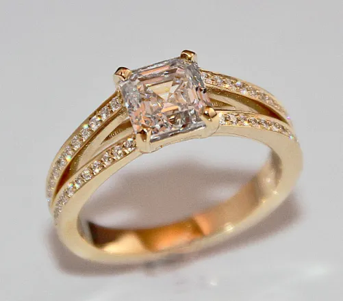 yellow gold engagement band