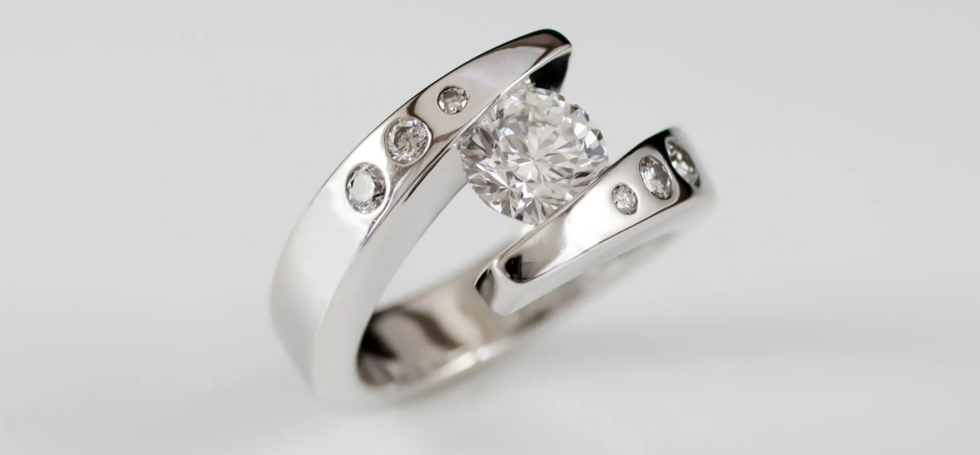 Tension Set Diamond Ring