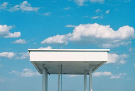 White and Blue Sky over City