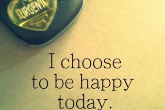Urgent in the upper corner with the words I choose to be happy today